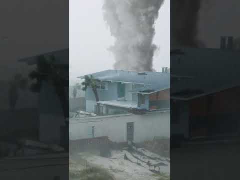 Hurricane vs Tornado Rips Roof off House