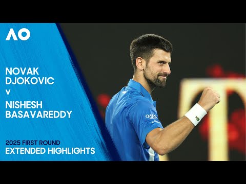 Novak Djokovic v Nishesh Basavareddy Extended Highlights | Australian Open 2025 First Round