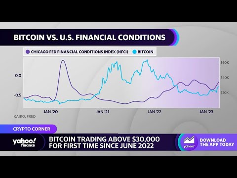 Bitcoin prices rise above $30,000 amid uneasy financial conditions