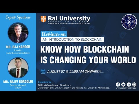 Webinar on AN INTRODUCTION TO BLOCKCHAIN - &quot;KNOW HOW BLOCKCHAIN IS CHANGING YOUR WORLD&quot;