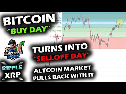 BITCOIN DAY TURNS INTO SELLOFF as XRP Price Chart, ADA, ETH, and Altcoin Market Follow Along