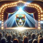 Realistic high definition image of a show titled 'Mask Singer', wherein a surprise revelation occurs when a performer's mask is unmasked. The performer, whose identity was until this point a mystery, stands under the spotlight on a grand and vividly decorated stage. The crowd, filled with enthusiastic spectators, gasps in surprise and excitement, reflecting the unfolding moment of unexpected discovery.