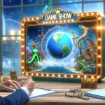 Creating a realistic HD image of a fictional game show set after the theme of maritime creatures. The game show has risen to become a globally recognized phenomenon. The question is, has the game show surpassed its own reputation with its second season?