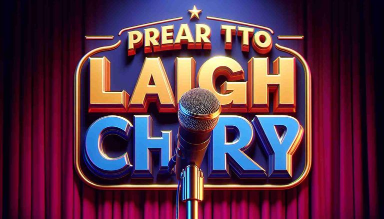 A high-definition representation of the title card for a new stand-up comedy special starring a well-known comedic actor, known for his poignant and hilarious performances. The catchphrase 'Prepare to Laugh and Cry' is emblazoned across the image. The color scheme is vibrant, with a microphone stand noticeably in the foreground to signify the stand-up comedy nature of the show.