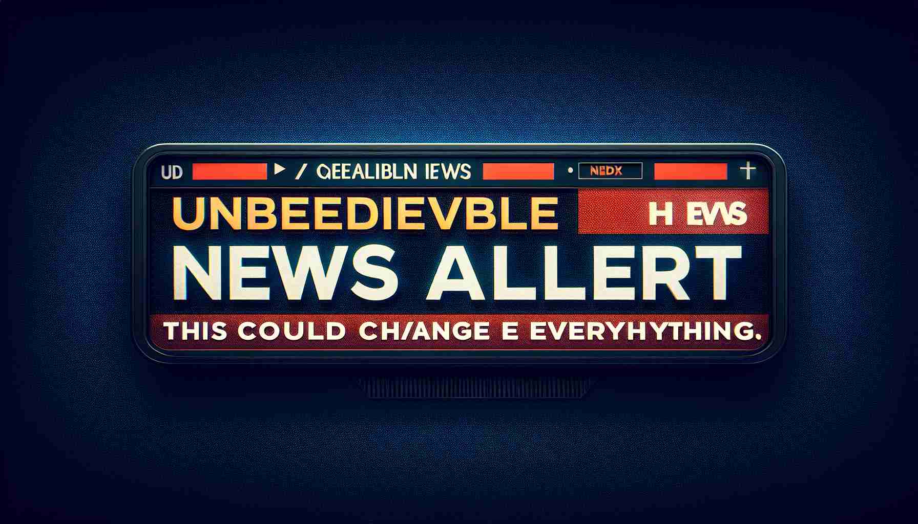 Unbelievable News Alert! This Could Change Everything. 