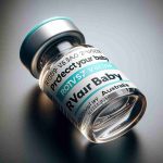 Detailed, realistic HD photo of a lifesaving RSV Vaccine named 'Protect Your Baby', suggesting urgency due to dwindling time. The vaccine is from Australia, and it is presented with clear, visible labels and markings to emphasize its origin and purpose.