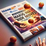 Realistic high-definition photo with a superimposed headline reading: 'The Suns Are Making Big Moves! Discover Their Latest Trade Strategy!' The photo should cleverly incorporate elements of basketball symbolizing the trade strategy. A sun could be in the background alluding to the team, and in the foreground, there could be two hands exchanging basketballs, confirming the trading theme.