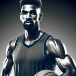 Generate a high-definition, realistic image of a tall, athletic man, who is a professional basketball player. He is in his basketball attire, ready for a game. Show an expression of confidence on his face, a sense of readiness in his stance, and give him the air of being a key player set to significantly contribute to his team's performance. Please include a text overlay that says 'Major Boost for the Team Tonight!'